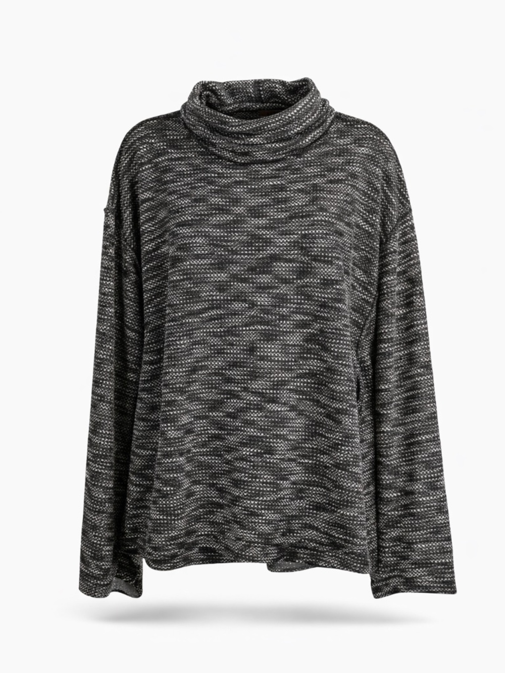 Free People We The Free Sunny Days Turtleneck Sweater XL Black Heathered